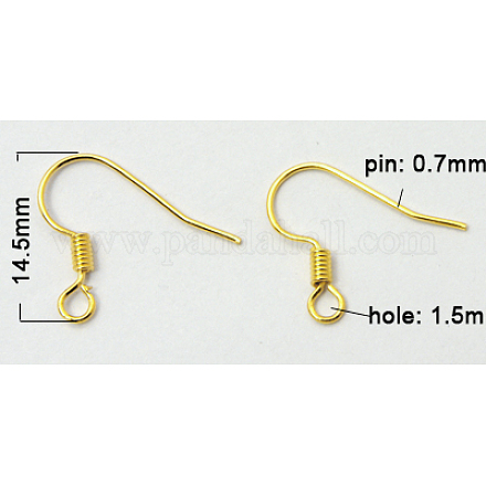 Brass Golden Earring Hooks X-KK-Q262-4-1