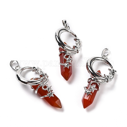 Natural Red Agate Pendants G-I0322-03P-06-1