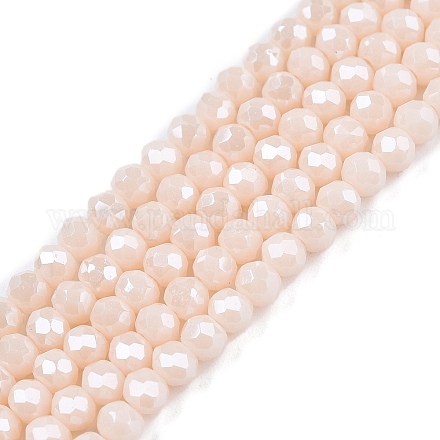 Стеклянные бусины с гальваническим покрытием  EGLA-A044-P3mm-A05-1