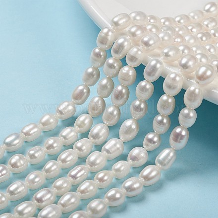 Fili di perle di perle d'acqua dolce coltivate naturali PEAR-T001-06C-1