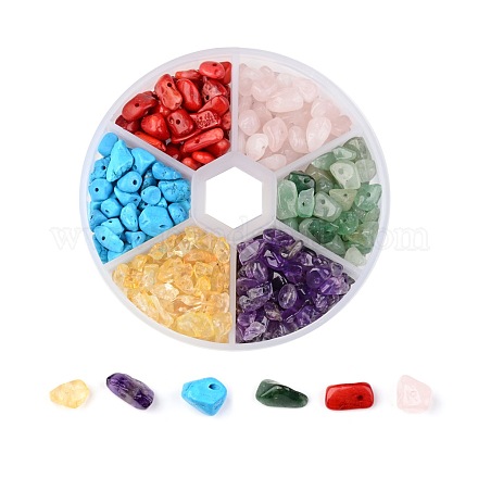 6 Color Gemstone Beads G-X0004-B-1