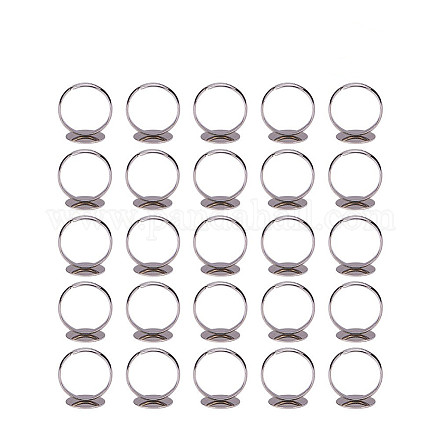 Bases de anillo con almohadilla de latón pandahall elite KK-PH0001-15S-1