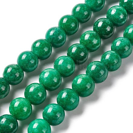 Natürlicher runder Perlenstrang aus Jade G-E141-03A-1