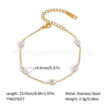 Женские браслеты на ногу из нержавеющей стали 304 с кристаллами и стразами XX6576-28-1