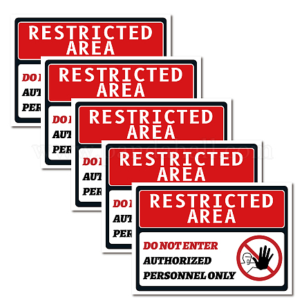 Waterproof PVC Warning Sign Stickers DIY-WH0237-009-1