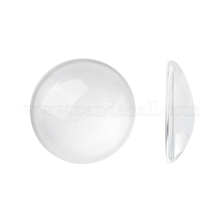 Cabochons en verre transparent X-GGLA-R026-20mm-1