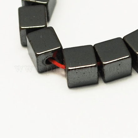 Non-magnetic Synthetic Hematite Beads Strands X-G-S079-6mm-1