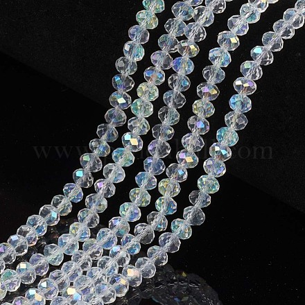 Chapelets de perles en verre électroplaqué EGLA-A034-T6mm-L19-1