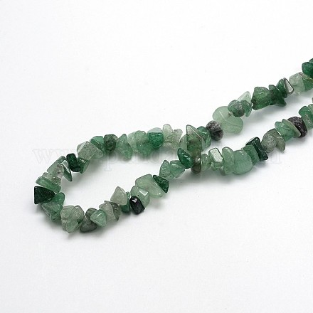 Natürlichen grünen Aventurin Perlen Stränge G-O049-A-04-1