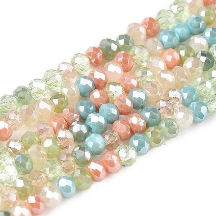 Стеклянные бусины с гальваническим покрытием  GLAA-T023-A16-07-1