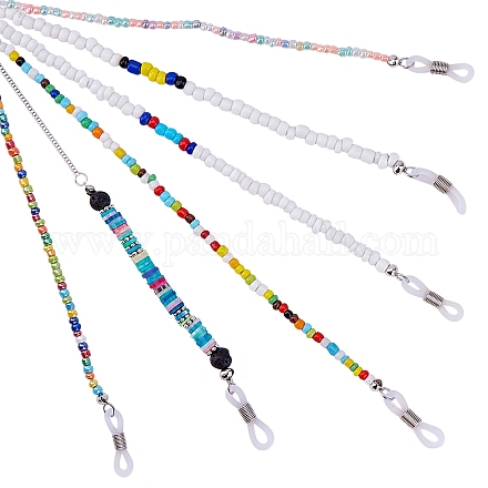 Glass Seed Beads Eyeglasses Chains Sets AJEW-SC0001-23-1