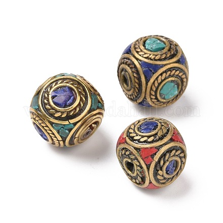 Handmade tibetischen Stil Perlen TIBEB-C002-08AG-1