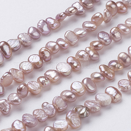 Fili di perle di perle d'acqua dolce coltivate naturali PEAR-N014-04C-1