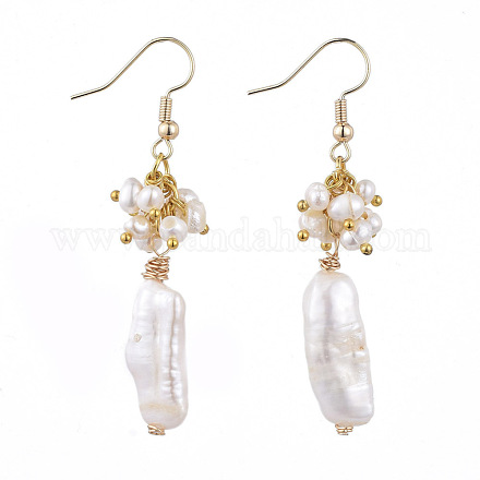 Pendientes de perlas keshi naturales EJEW-JE04160-1