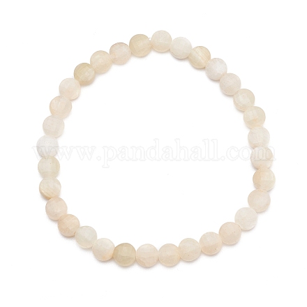 Natural Topaz Jade Faceted Nugget Beads Stretch Bracelet BJEW-JB07218-02-1