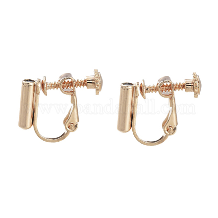 Brass Screw Clip-on Earring Converters Findings KK-N229-01B-1