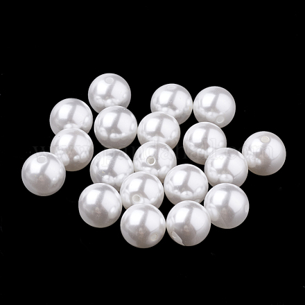 Umweltfreundliche Perlenperlen aus Kunststoffimitat MACR-S278-5mm-01-1