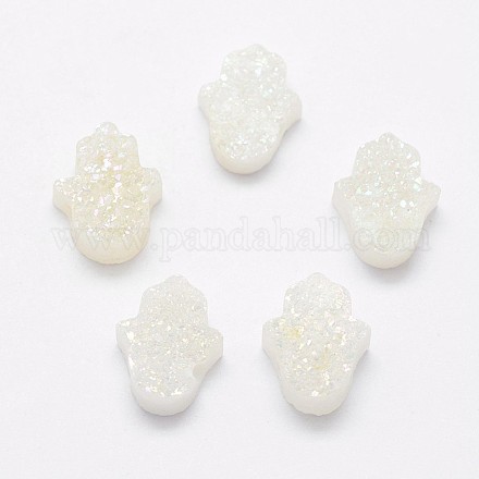 Hamsa Hand Druzy Crystal Beads G-F535-46B-1