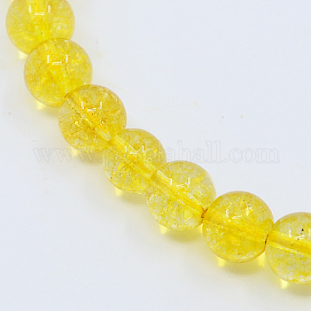 Synthetic Citrine Beads Strands G-C076-14mm-6A-1