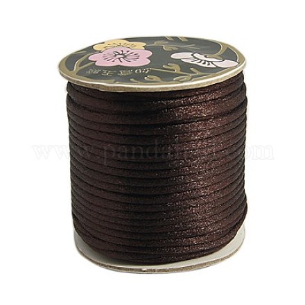 1mm Satin Rattail Silk Cord Nylon String Beading for Necklace Bracelet NWIR-D034-1mm-738-1
