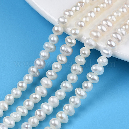 Fili di perle di perle d'acqua dolce coltivate naturali PEAR-N013-04C-1