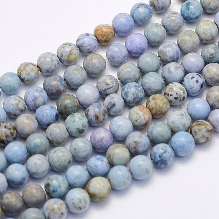 Chapelets de perles en agate fou naturel X-G-G707-8mm-A06-1