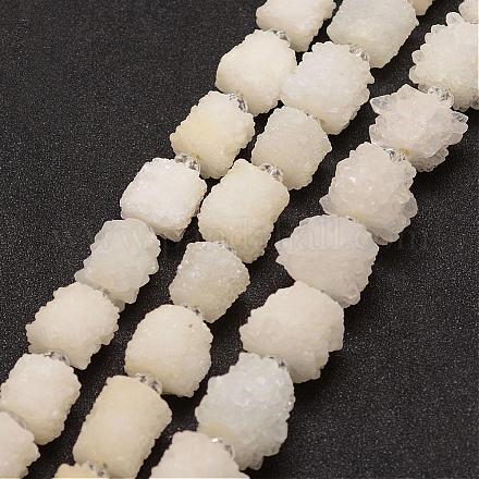 Galvanisieren natürliche druzy Kristall Perle Stränge G-F304-03XL-A-1