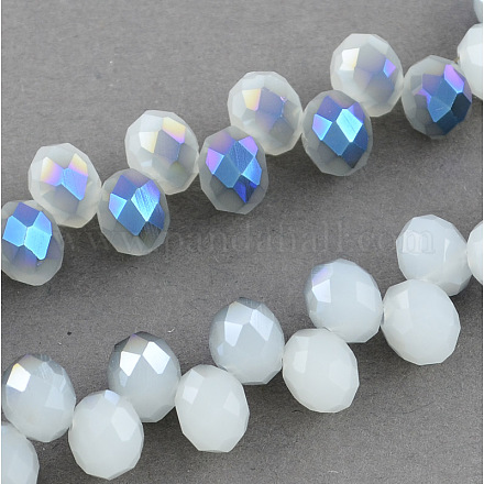Perles en verre electroplate EGLA-R078-8mm-14-1