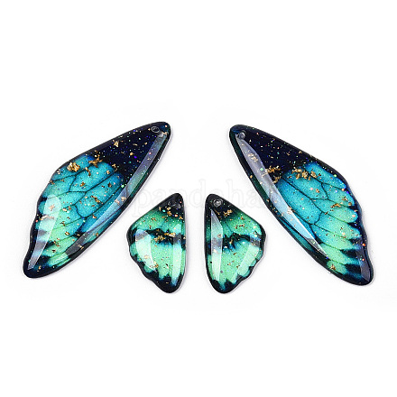 Серьги-крылья из прозрачной смолы с подвесками FIND-TAC0006-59F-1