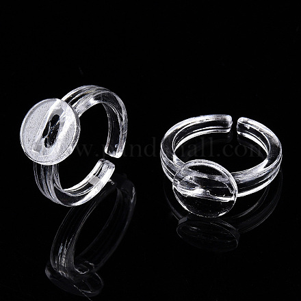 Componenti dell'anello del polsino aperto in acrilico trasparente TACR-ZX018-10A-1