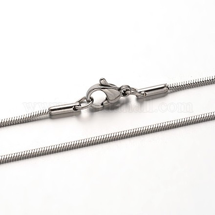 Collares de cadena de espiga de 304 acero inoxidable NJEW-N0047-08-1