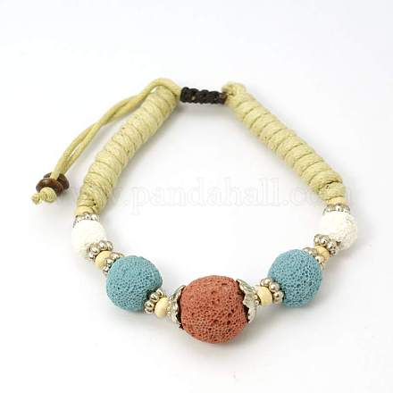 Lava Beads Bracelets BJEW-D254-1-1