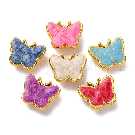 Подвески из латуни с покрытием стойки и искусственным жемчугом из АБС-пластика KK-S406-06A-1