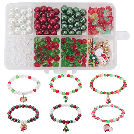 Набор для изготовления рождественских браслетов «сделай сам» DIY-SC0021-66-1