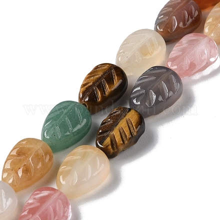 Naturelles et synthétiques mélangées perles de pierres précieuses brins G-M418-A08-01-1