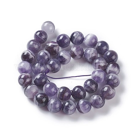 Chapelets de perles en améthyste naturelle G-P428-04A-12mm-1