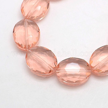 Crystal Glass Oval Beads Strands EGLA-F059-01-1