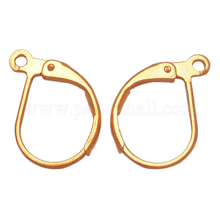 Golden Brass Leverback Earring Findings X-EC223-NFG-1