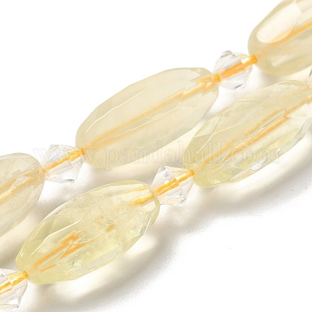 Chapelets de perles de quartz citron naturel G-H297-A04-01-1