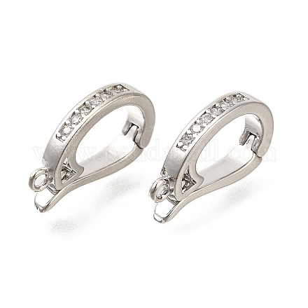 Покрытие стойки латунь микро паве прозрачный кубический цирконий усилитель укороченные поручни KK-F883-13P-1