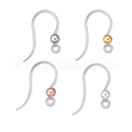 48Pcs 4 Color Eco-Friendly Plastic Earring Hooks STAS-LS0001-01-1