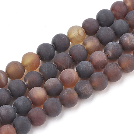 Chapelets de perles d'agate naturelle G-T106-025-1