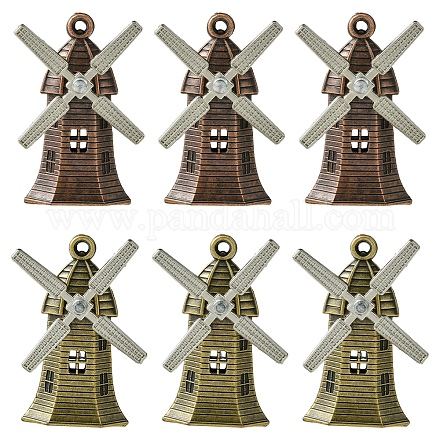 6 шт. 2 цвета подвески из сплава в тибетском стиле FIND-FS0002-56-1