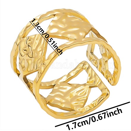 Минималистичные ромбовидные манжеты из нержавеющей стали 304 американского и европейского стиля с широким ободком для женщин ZM1805-2-1