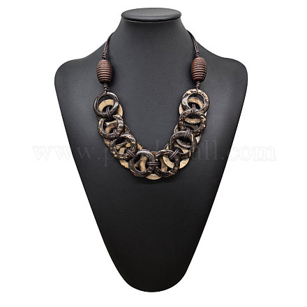 Кокосовые кольца и деревянные ожерелья-нагрудники для женщин FS-WG9909F-02-1