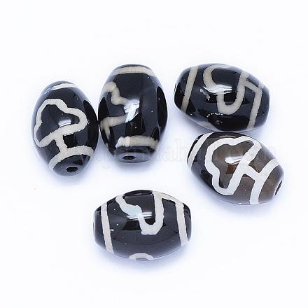Dzi-Perlen mit Bodhi-Muster im tibetischen Stil TDZI-P011-02-C-1