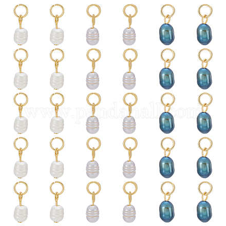 30 шт. подвески из натурального жемчуга 3 цветов PALLOY-PH01824-1