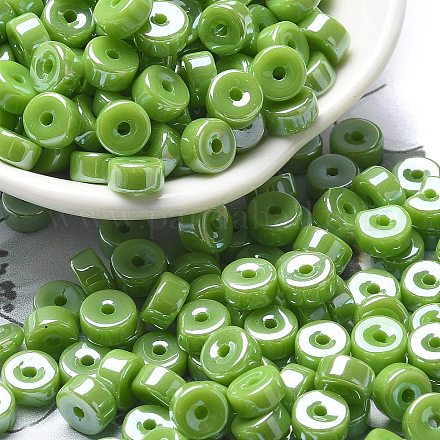 Непрозрачные цвета блестящие стеклянные бусины SEED-E001-P3x6mm-A11-1