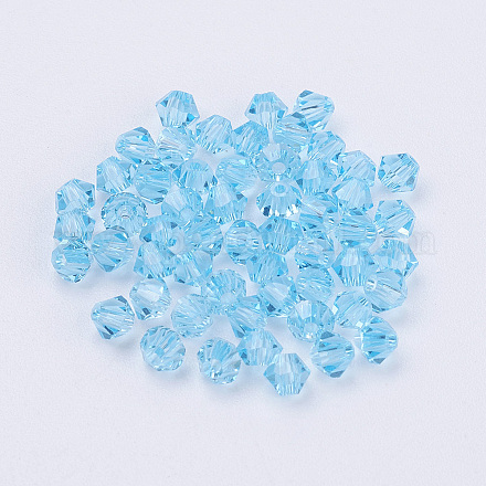 Abalorios de cristal austriaco de imitación SWAR-F022-3x3mm-202-1