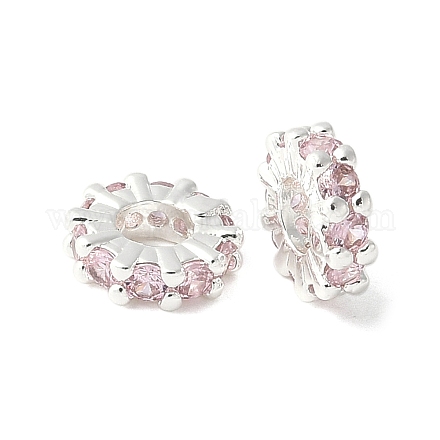 Латунные микро проложить кубического циркония бусы KK-A253-11S-03-1